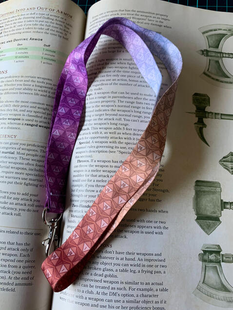 Pride d20 lanyard